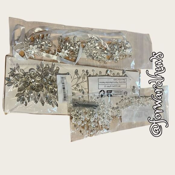 8 pc Decorative Bridal Hair Accessory Lot - Picture 10 of 11